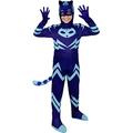 Funidelia | Deluxe Catboy PJ Masks Costume for boy Cartoons, Catboy, Owlette, Gekko - Costumes for kids, accessory fancy dress & props for Halloween, carnival & parties - Size 5-6 years - Blue