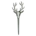Antique Scottish Stag Kiltpin - Heavyweight Pewter Kilt Pin Antique Finish - Made in Scotland - KP590 ANT