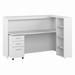 Bush Business Furniture Studio C 72W Cubicle Desk with Shelves and Mobile File Cabinet in White - Bush Business Furniture STC062WHSU