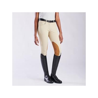 Hadley Show Mid - Rise Breeches by SmartPak - Knee Patch - 40R - Tan w/ Tan Patch - Smartpak