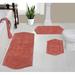 Winston Porter Waterford Collection 100% Cotton Bath Rug w/ Spray Latex Backing 100% Cotton in Red/Pink | 0.35 H in | Wayfair