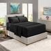 Eider & Ivory™ Motter Microfiber Sheet Set Polyester in Black | Split King | Wayfair 6798AE5481134F16A78FF8578FDD98C6