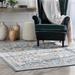 Blue 118 x 94 x 0.32 in Area Rug - Well Woven Tenley Floral Light Area Rug Polyester | 118 H x 94 W x 0.32 D in | Wayfair TEN-26-7