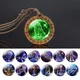 12 Constellation Collier Brillant Dans Le Noir Signes Du Zodiaque Verre Pendentif Corde Chaîne En