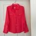 J. Crew Tops | J Crew Long Sleeve Silk Shirt | Color: Red | Size: 12