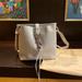 Rebecca Minkoff Bags | Handbag/ Crossbody Light Gray Leather With Silver Hardware | Color: Silver | Size: 10” Wide. 10” Tall