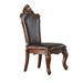 Infini Furnishings Tufted Side Chair in Cherry Oak Faux Leather/Wood/Upholstered in Brown | 48 H x 28 W x 27 D in | Wayfair IFA68222