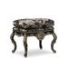 Maitland-Smith Sovereign Solid Wood Vanity Stool Wood/Upholstered in Black/Brown/Red | 21 H x 25 W x 20 D in | Wayfair 88-0348