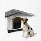 Niche de jardin pour petits chiens en plastique avec plateforme Lola