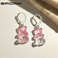 Boucles d'oreilles pendantes ours rose pour femmes boucles d'oreilles créoles ours marmelade