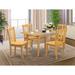 East West Furniture Dinette Set Includes a Rectangle Dining Room Table and Dining Chairs (Pieces And Finish Color Options)