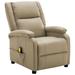 vidaXL Massage Chair Cappuccino Faux Leather - 28" x 38.6" x 37.4"