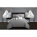 Chic Home Liron 20 Piece Grey Comforter Set Reversible Bed in a Bag