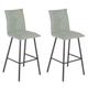 Lot de 2 tabourets vert d'eau assise h76cm