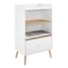 White Becky Single Rest Bookshelf Cat Tree with Drawer, 40" H, 55.66 LBS