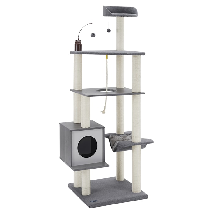 Sam's Pets Gray Tyrone Cat Tree, 70.5" H
