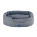 Missy Water Resistant Round Dog Bed, 19.5" L X 25.5" W X 8" H, Navy Blue, Small