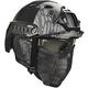 Tactical Airsoft Paintball PJ Type Fast Multifunctional Helmet And Ear Protection Foldable Double Belt Half-Face Mesh Mask And Goggles