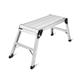 LEADALLWAY Hop Up Platform Step Up Bench Ladder Large 76cm Work Bench with Non-Slip Mat Heavy Duty Aluminium Work Platform 150KG Capacity