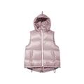 Boy's Vest Children's Dinosaur Down Vest Girls' Winter Jackets Warm Hooded Sleeveless Down Vest 95% White Duck Down (Pink,5-6years)