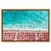 Oliver Gal Paradise Beach Umbrellas - Graphic Art Canvas in Blue/Red/White | 10 H x 15 W x 1.5 D in | Wayfair 40680_15x10_CANV_PSGLD