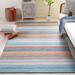 Blue/Gray 48 x 0.16 in Area Rug - Langley Street® Gulbranson Striped Handmade Flatweave Area Rug in Gray/Blue/Orange | 48 W x 0.16 D in | Wayfair