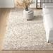 White 144 x 0.7 in Area Rug - Sand & Stable™ Kristin Geometric Handmade Tufted Wool Ivory/Brown Area Rug Wool | 144 W x 0.7 D in | Wayfair