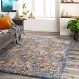 Cochituate 5'3" x 7'3" Traditional Updated Traditional Farmhouse Blue/Bright Yellow/Brown/Cream/Dark Blue/Dusty Coral/Gray/Light Beige/Peach/Dark Red Area Rug - Hauteloom