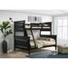 Picket House Furnishings Trent Twin over Full Bunk Bed with Trundle in Antique Black