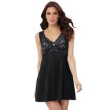 Plus Size Women's Babydoll Gown by Amoureuse in Black (Size 4X)
