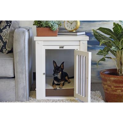 InnPlace™ Pet Crate & End Table, Small by New Age Pet in Antique White