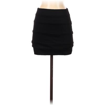 Body Central Casual Bodycon Skirt Mini: Black Solid Bottoms - Women's Size Small