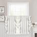 Linen Ruffle Kitchen Tier Window Curtain Panels White 78X36 Set (Each 39X36) - Lush Decor 21T010852