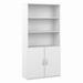 Bush Business Furniture Hybrid Tall 5 Shelf Bookcase with Doors in White - Bush Business Furniture HYB024WH