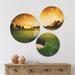 East Urban Home 'Golf Ball Near Hole' Landscape Wood Wall Art Set Of 3 Circles Wood in Brown/Green | 34 H x 44 W x 1 D in | Wayfair