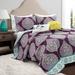 Harley Quilt Purple/Turquoise 5pc Set King - Lush Decor 21T010244