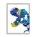 Stupell Industries T-rex Dinosaur Silhouette Graffiti Abstract Pattern by Anna Quach - Graphic Art Canvas in Blue | 30 H x 24 W x 1.5 D in | Wayfair