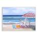 Stupell Industries Tropical Drink Beach Umbrella Chair Ocean Tide Landscape by Sally Swatland - Painting in Brown | 10 H x 15 W x 0.5 D in | Wayfair