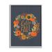 Stupell Industries Hello Fall Autumn Greeting Sunflower Pumpkin Wreath by - Textual Art Canvas in Orange | 30 H x 24 W x 4 D in | Wayfair