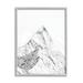 Stupell Industries Snowy Mountain Peak Sharp Lines Black White by Design Fabrikken - Graphic Art Canvas in Gray | 14 H x 11 W x 1.5 D in | Wayfair