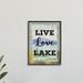 Stupell Industries Live Love Lake Sentiments Charming Lake Mountain Range by ND Art - Textual Art Canvas in Green | 30 H x 24 W x 1.5 D in | Wayfair