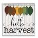 Stupell Industries Hello Harvest Greeting Autumn Leaves Foliage Illustration by CAD Designs - Textual Art Canvas in Black/Green | Wayfair