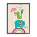 Stupell Industries Animals Standing On Rainbow Kid's Elephant Alligator Toucan by - Graphic Art Canvas | 14 H x 11 W x 3 D in | Wayfair