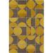 Yellow 60 x 0.75 in Indoor Area Rug - Chandra Rugs Allie Abstract Handmade Tufted Wool Brown/Area Rug Wool | 60 W x 0.75 D in | Wayfair ALL236-576