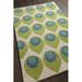 Blue/Green 96 x 0.75 in Area Rug - Chandra Rugs Allie Abstract Handmade Tufted Wool Cream/Green/Blue Area Rug Wool | 96 W x 0.75 D in | Wayfair