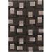 Black/Gray 60 x 0.75 in Indoor Area Rug - Orren Ellis Stickel Geometric Handmade Tufted Wool Area Rug Wool | 60 W x 0.75 D in | Wayfair