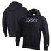 Men's Champion Black Niagara University Purple Eagles Reverse Weave Fleece Pullover Hoodie