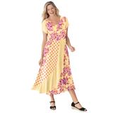 Plus Size Women's Rose Garden Maxi Dress by Woman Within in Banana Pretty Rose (Size 34 W)