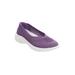 Extra Wide Width Women's CV Sport Laney Slip On Sneaker by Comfortview in Sweet Grape (Size 9 1/2 WW)