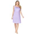 Plus Size Women's Short Supportive Gown by Dreams & Co. in Soft Iris Dot (Size 1X)